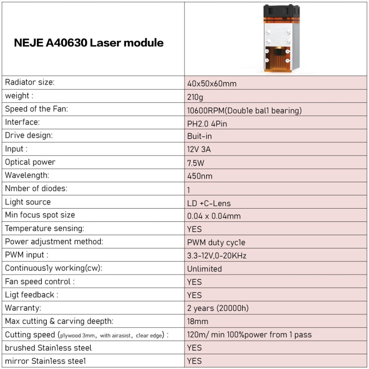 NEJE MASTER 3 Plus Laser Engraver with A40630 Laser Module, MASTER 3 Plus with A40630 (EU Plug), MASTER 3 Plus with A40630 (US Plug)