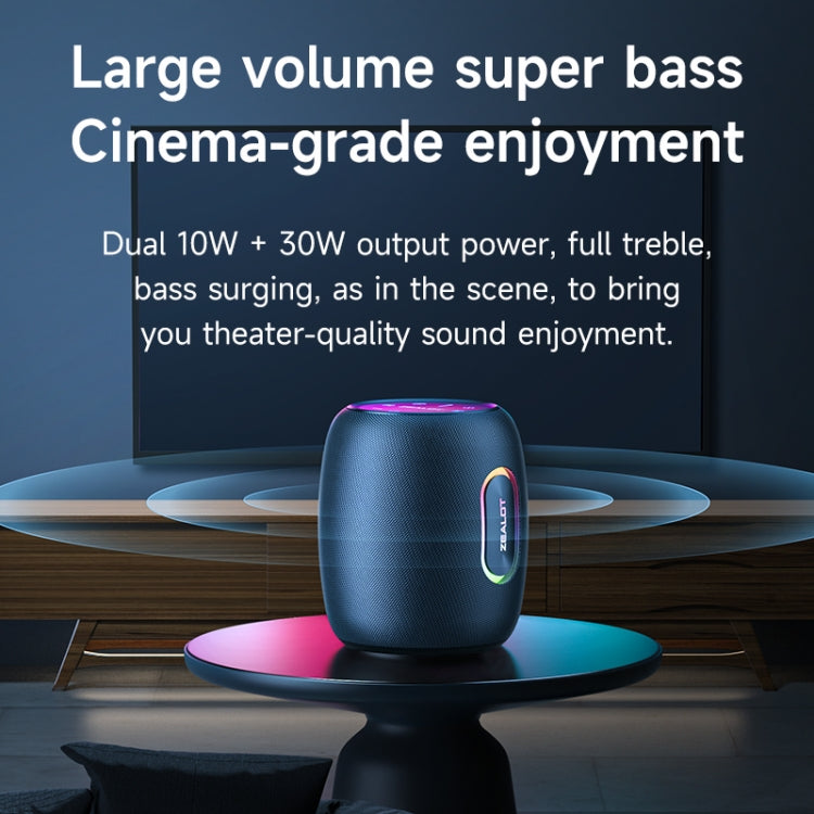 Zealot S64 Shocking Sound Super Subwoofer Bluetooth Speaker with RGB Light, S64