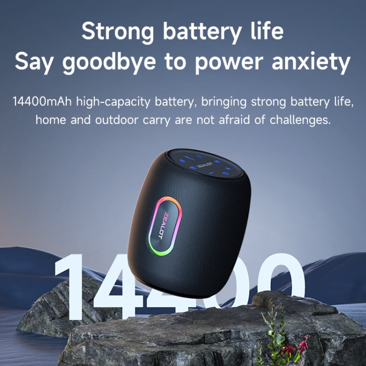 Zealot S64 Shocking Sound Super Subwoofer Bluetooth Speaker with RGB Light, S64