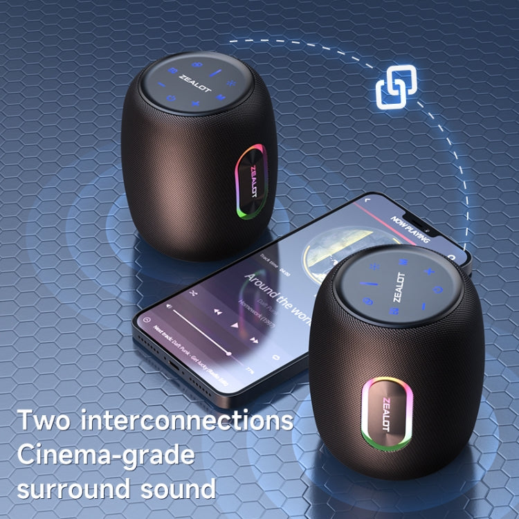 Zealot S64 Shocking Sound Super Subwoofer Bluetooth Speaker with RGB Light, S64