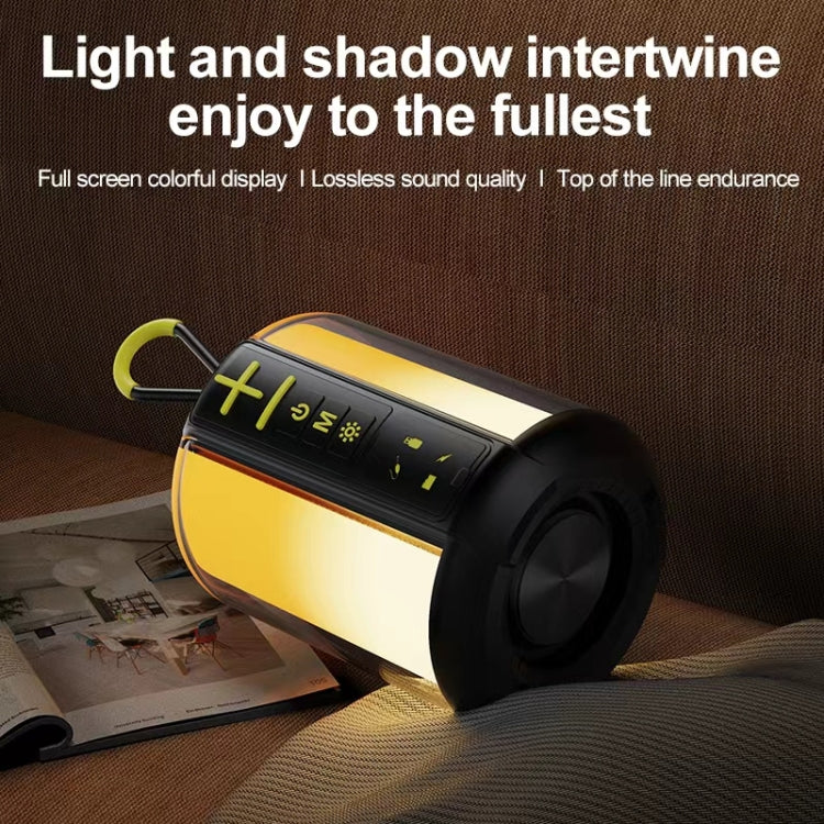 AEC S16 Portable LED Light Rainbow RGB Bluetooth Wireless TWS Speaker, S16