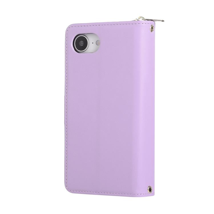 Nine-card Slots Zipper Wallet Bag Leather Phone Case, For iPhone 16e, For iPhone 16 Pro Max, For iPhone 16 Pro, For iPhone 16 Plus, For iPhone 16, For iPhone 15 Pro Max