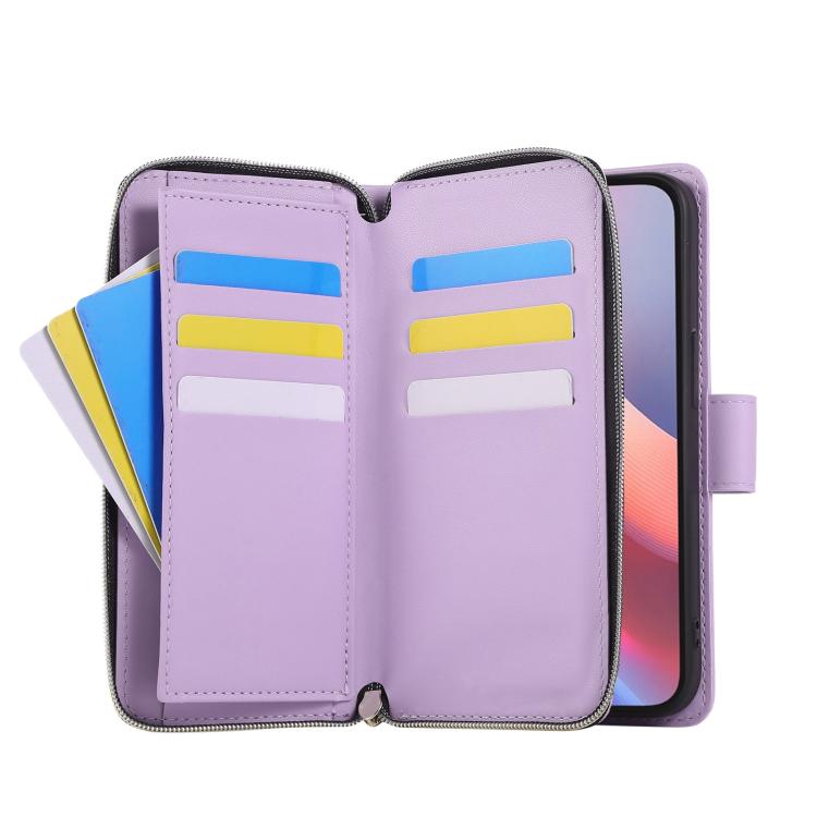 Nine-card Slots Zipper Wallet Bag Leather Phone Case, For iPhone 16e, For iPhone 16 Pro Max, For iPhone 16 Pro, For iPhone 16 Plus, For iPhone 16, For iPhone 15 Pro Max
