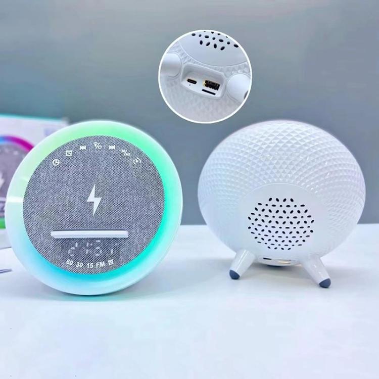 S302 Clock Alarm 15W Intelligent Wireless Charger LED Light Bluetooth Speaker