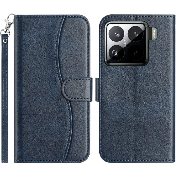 Dual-Folded S-shape Leather Phone Case, For Xiaomi 15 Pro, For Xiaomi 15, For Xiaomi 14T Pro, For Xiaomi 14T, For Xiaomi Poco F6 Pro 5G