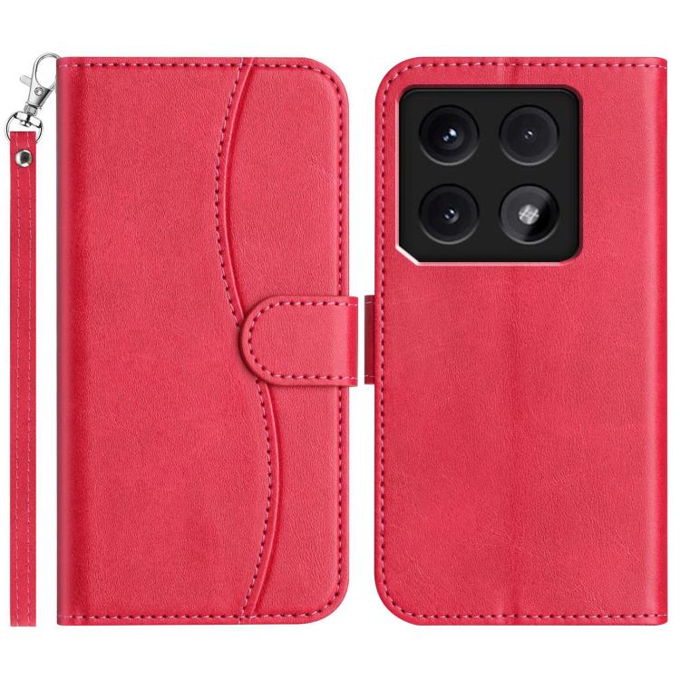 Dual-Folded S-shape Leather Phone Case, For Xiaomi 15 Pro, For Xiaomi 15, For Xiaomi 14T Pro, For Xiaomi 14T, For Xiaomi Poco F6 Pro 5G