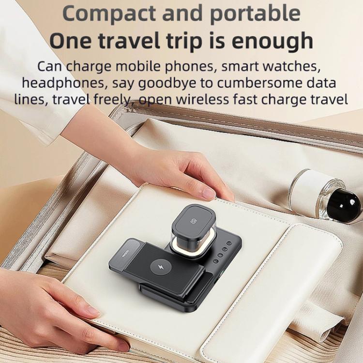 Yesido DS22 5 in 1 Multifunction Clock Wireless Fast Charge Station, For iPhone / Apple Watch / AirPods