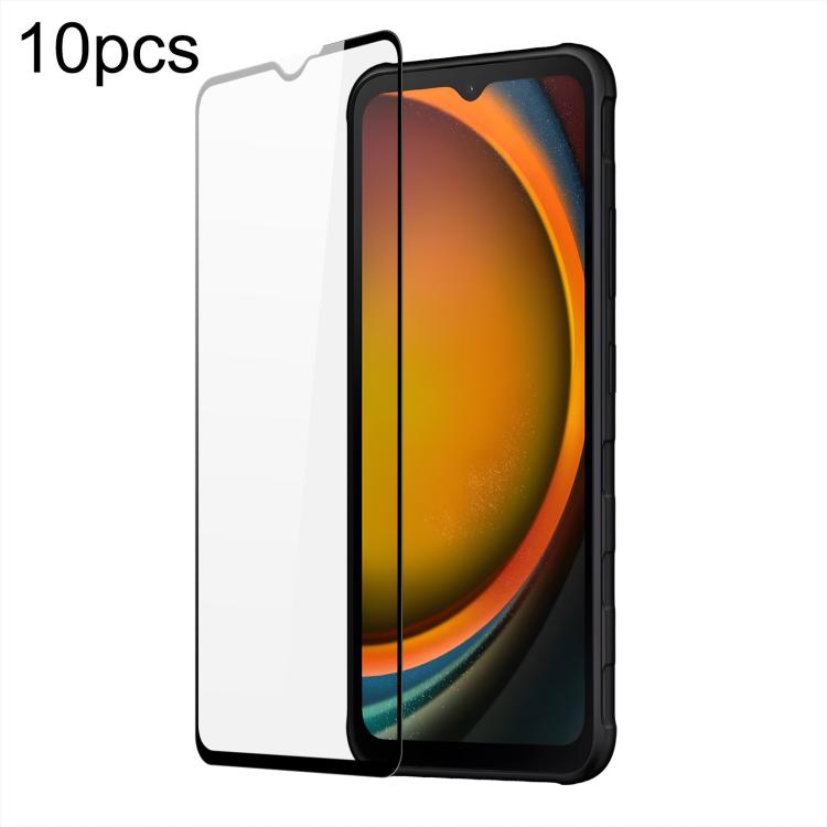 10pcs DUX DUCIS 0.33mm 9H Medium Alumina Tempered Glass Film, For Samsung Galaxy XCover7 Pro