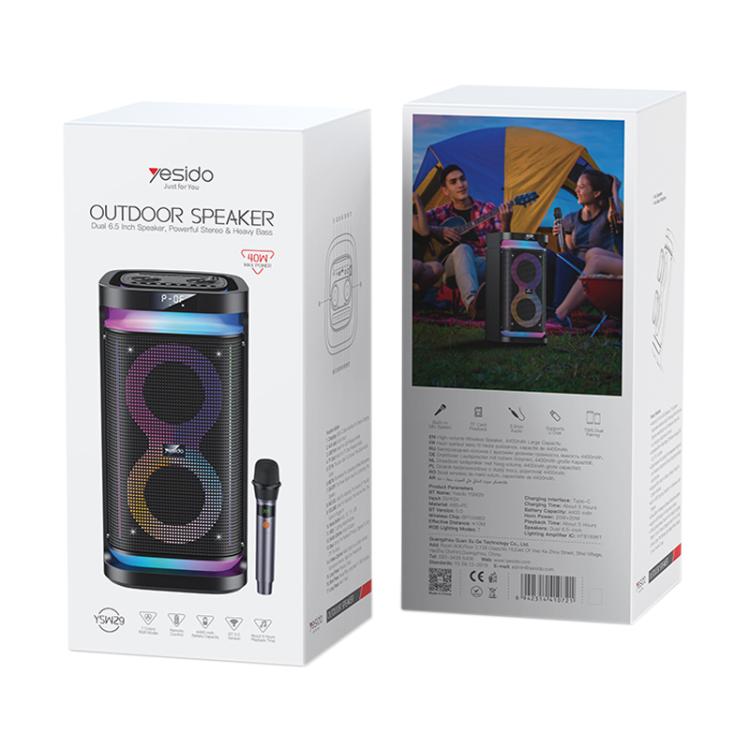 Yesido YSW29 Outdoor Ambient Light Digital Bluetooth Speaker with Microphone, YSW29