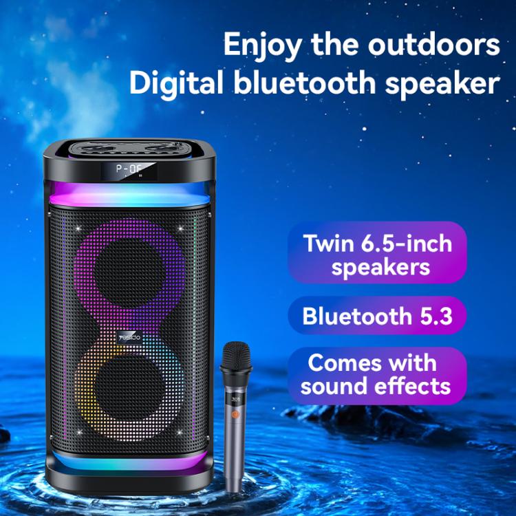 Yesido YSW29 Outdoor Ambient Light Digital Bluetooth Speaker with Microphone, YSW29
