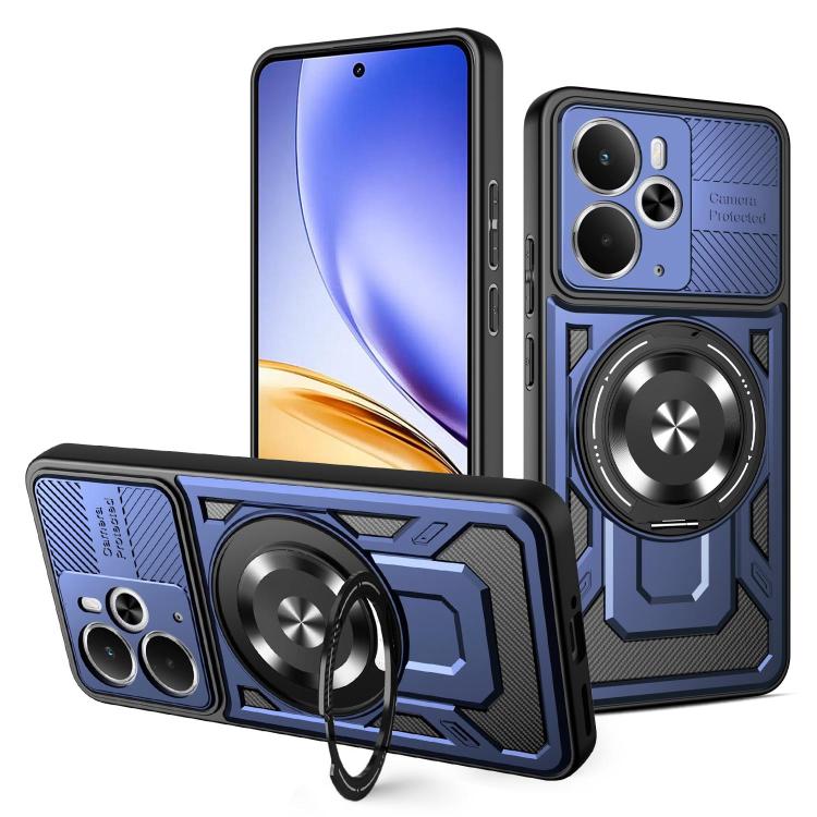 Armor Rotating Holder MagSafe Phone Case, For Realme 14 5G, For Realme 14 Pro+ 5G, For Realme 14 Pro 5G, For Realme 14X / V60 Pro / C75