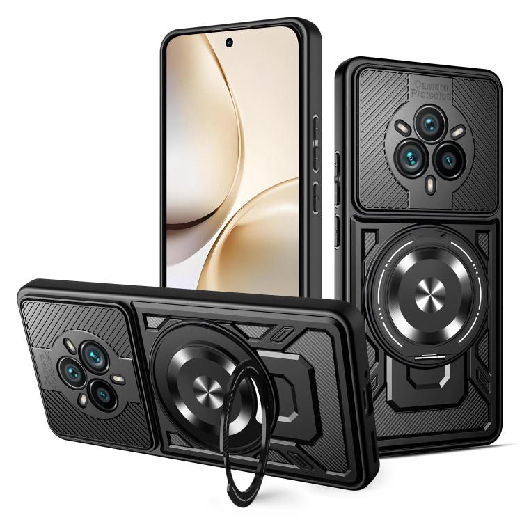 Armor Rotating Holder MagSafe Phone Case, For Realme 14 5G, For Realme 14 Pro+ 5G, For Realme 14 Pro 5G, For Realme 14X / V60 Pro / C75