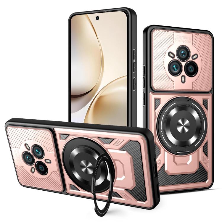 Armor Rotating Holder MagSafe Phone Case, For Realme 14 5G, For Realme 14 Pro+ 5G, For Realme 14 Pro 5G, For Realme 14X / V60 Pro / C75
