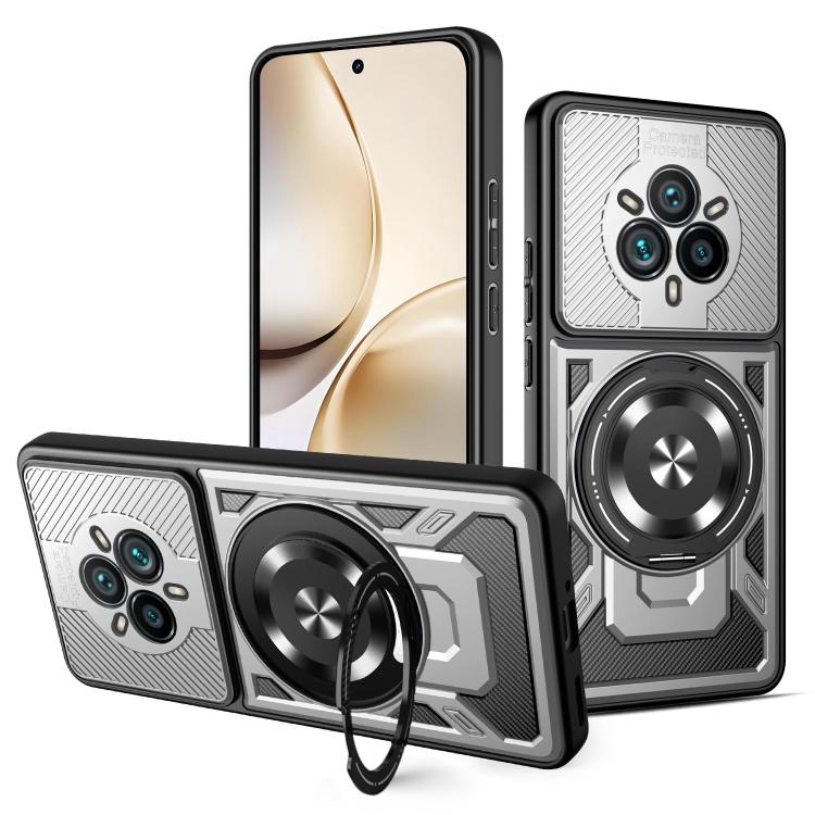 Armor Rotating Holder MagSafe Phone Case, For Realme 14 5G, For Realme 14 Pro+ 5G, For Realme 14 Pro 5G, For Realme 14X / V60 Pro / C75