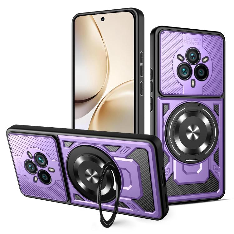 Armor Rotating Holder MagSafe Phone Case, For Realme 14 5G, For Realme 14 Pro+ 5G, For Realme 14 Pro 5G, For Realme 14X / V60 Pro / C75