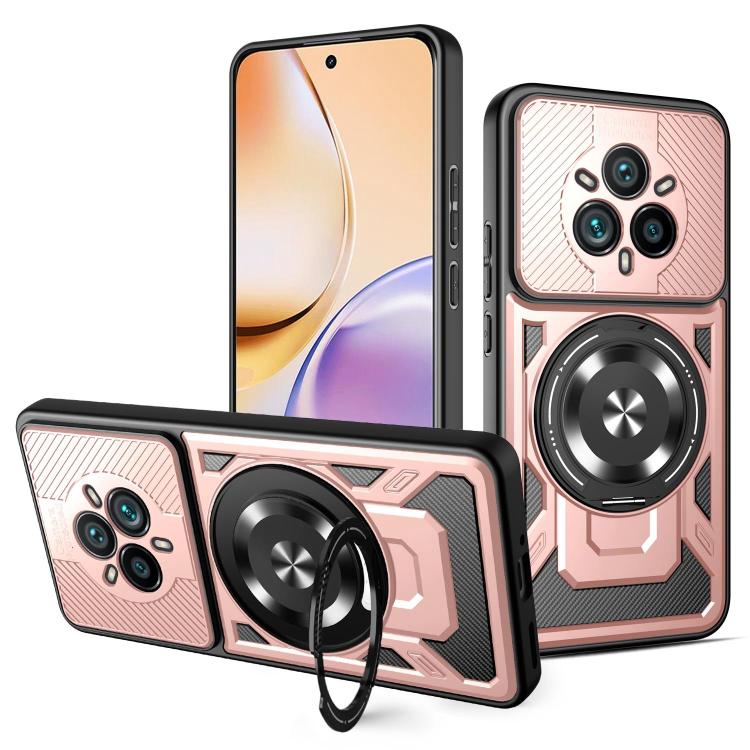 Armor Rotating Holder MagSafe Phone Case, For Realme 14 5G, For Realme 14 Pro+ 5G, For Realme 14 Pro 5G, For Realme 14X / V60 Pro / C75