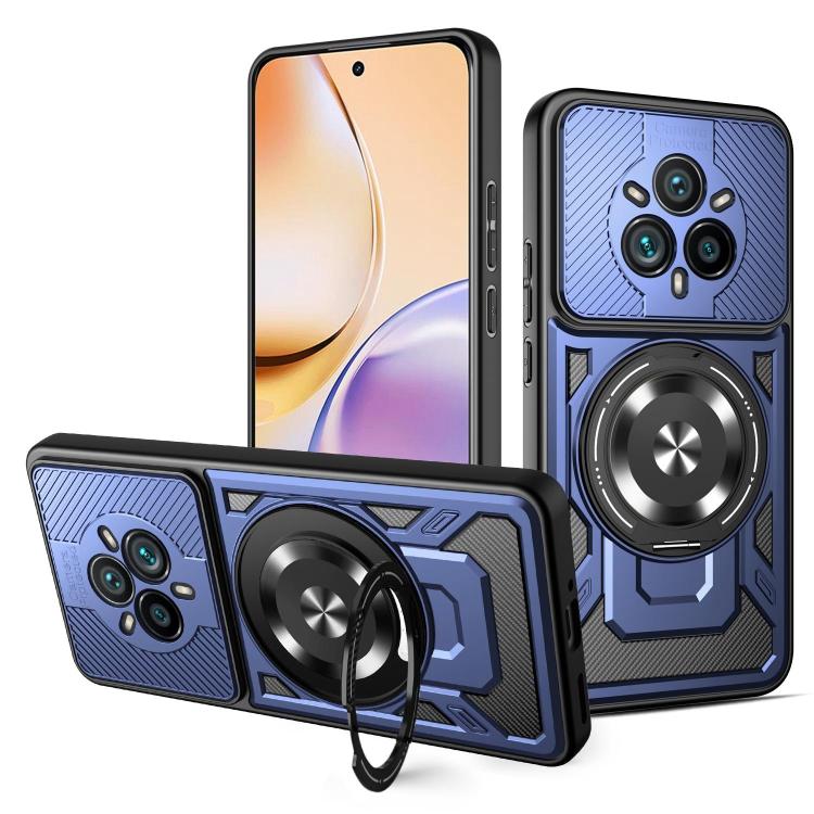 Armor Rotating Holder MagSafe Phone Case, For Realme 14 5G, For Realme 14 Pro+ 5G, For Realme 14 Pro 5G, For Realme 14X / V60 Pro / C75