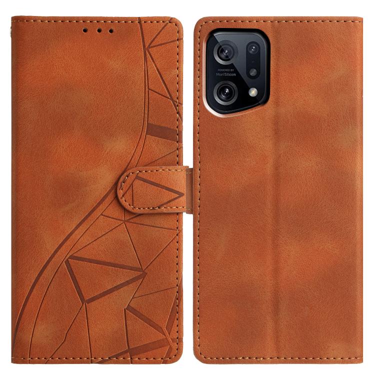 Triangles Embossed Leather Phone Case, For OPPO Reno8 Lite 5G / Reno7 Z, For OPPO A57 / A77 5G, For OPPO Reno8 Pro 5G Global, For OPPO Reno8 5G Global, For OPPO Find X5 Pro, For OPPO Find X5, For OPPO Find X5 Lite, For OPPO A96 / A76 / A36