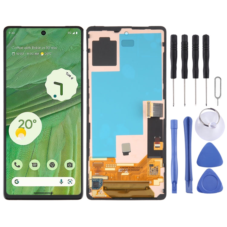 AMOLED LCD Screen For Google Pixel 7 GVU6C GQML3 Digitizer Full Assembly with Frame, For Google Pixel 7(AMOLED)