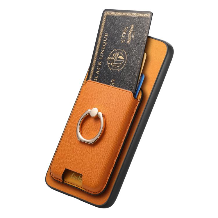Retro Cross Leather Ring Vertical Insert Card Bag MagSafe Phone Case, For Redmi Note 13 Pro+ 5G, For Redmi K60 Ultra, For Xiaomi 13T Pro 5G, For Xiaomi 13T 5G, For Redmi Note 13 Pro 4G / Poco M6 Pro 4G, For Redmi K70E / Poco X6 Pro 5G