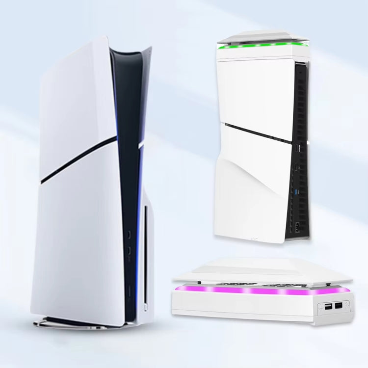 For PS5 Slim Top Dustproof Colorful Cooling Fan 3 Adjustable Speed, Top Fan