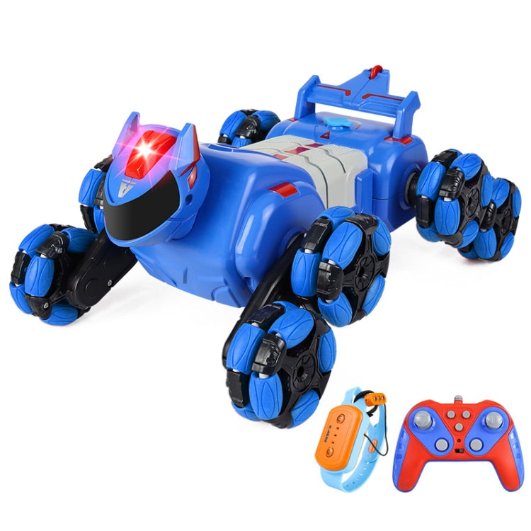 2.4G Kids Remote Control Toy Car Stunt Robot Dog Gesture Sensor Lights Music Spray Climbing Car, Blue Single RC, Red Single RC, Blue Dual RC, Red Dual RC