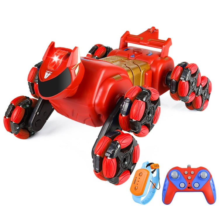 2.4G Kids Remote Control Toy Car Stunt Robot Dog Gesture Sensor Lights Music Spray Climbing Car, Blue Single RC, Red Single RC, Blue Dual RC, Red Dual RC