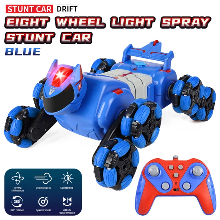 2.4G Kids Remote Control Toy Car Stunt Robot Dog Gesture Sensor Lights Music Spray Climbing Car, Blue Single RC, Red Single RC, Blue Dual RC, Red Dual RC