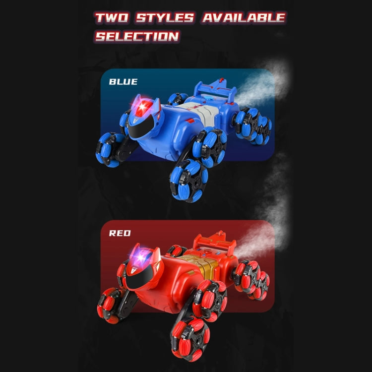 2.4G Kids Remote Control Toy Car Stunt Robot Dog Gesture Sensor Lights Music Spray Climbing Car, Blue Single RC, Red Single RC, Blue Dual RC, Red Dual RC