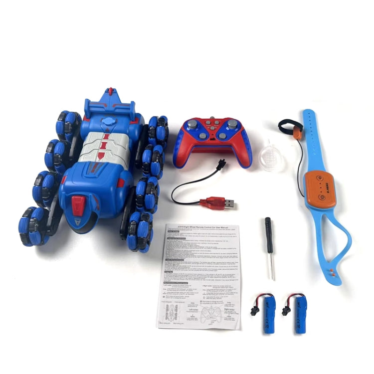 2.4G Kids Remote Control Toy Car Stunt Robot Dog Gesture Sensor Lights Music Spray Climbing Car, Blue Single RC, Red Single RC, Blue Dual RC, Red Dual RC