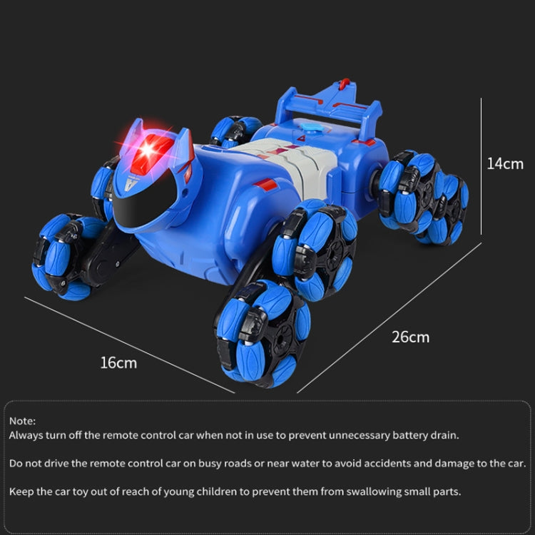 2.4G Kids Remote Control Toy Car Stunt Robot Dog Gesture Sensor Lights Music Spray Climbing Car, Blue Single RC, Red Single RC, Blue Dual RC, Red Dual RC