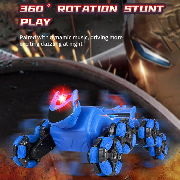 2.4G Kids Remote Control Toy Car Stunt Robot Dog Gesture Sensor Lights Music Spray Climbing Car, Blue Single RC, Red Single RC, Blue Dual RC, Red Dual RC