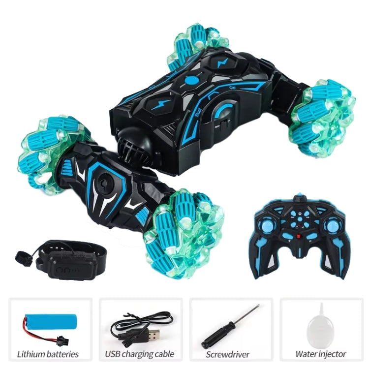 2.4G Spray RC Car Gesture Sensor Music Lights Twist Stunt Drift Car Double Side Driving Buggy Toy, Handle RC Blue, Handle RC Green, Handle+Watch RC Blue, Handle+Watch RC Green