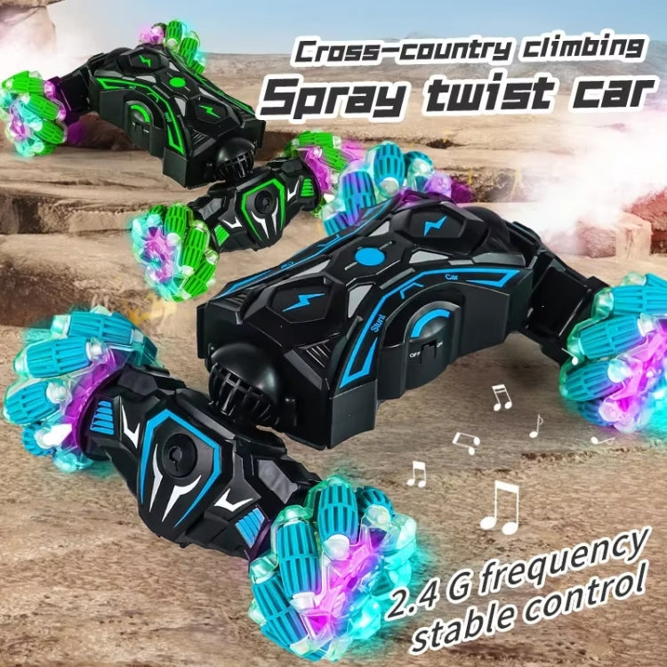 2.4G Spray RC Car Gesture Sensor Music Lights Twist Stunt Drift Car Double Side Driving Buggy Toy, Handle RC Blue, Handle RC Green, Handle+Watch RC Blue, Handle+Watch RC Green