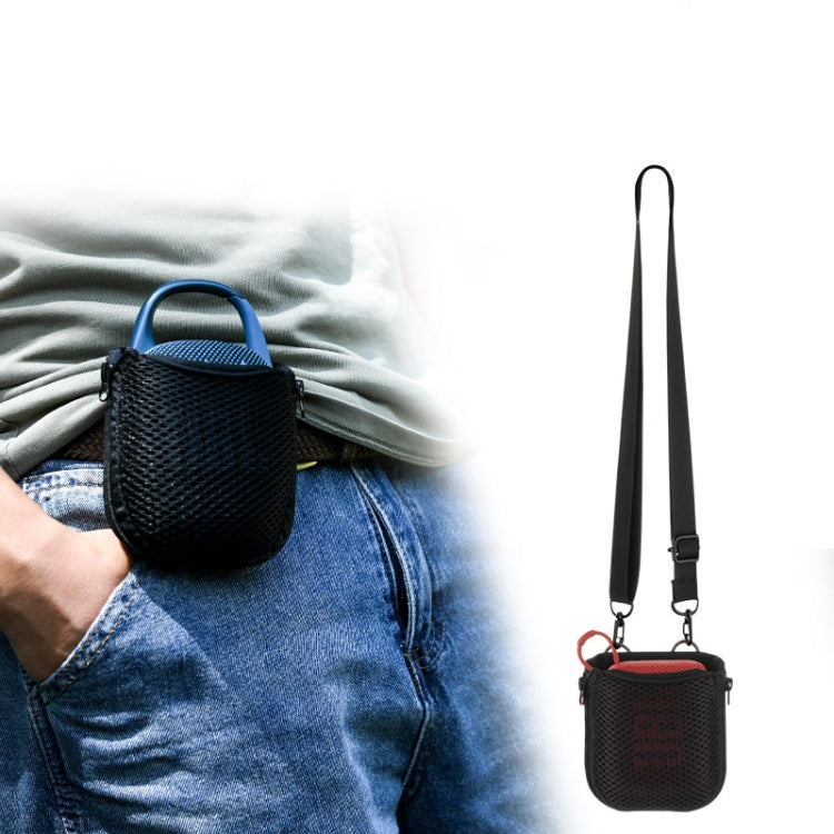 For JBL Go 4 / Go 3 / Clip 5 Speaker Shoulder Bag Mesh Opening Mouth EVA Carrying Case, Shoulder Bag