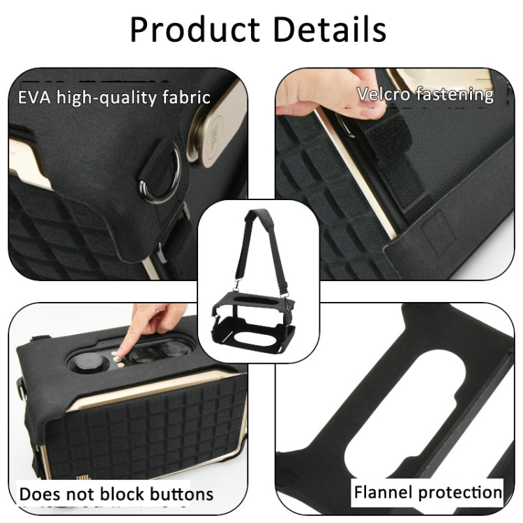 For JBL Authentics 300 Speaker EVA Protective Cover Portable Case With Shoulder Strap, For JBL Authentics 300 cover