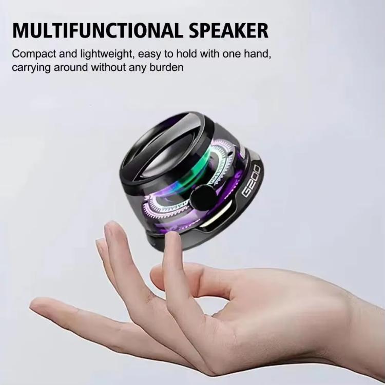 G200 Magnetic Bluetooth TWS Mini Speaker Subwoofer With Colorful Atmosphere Light, G200