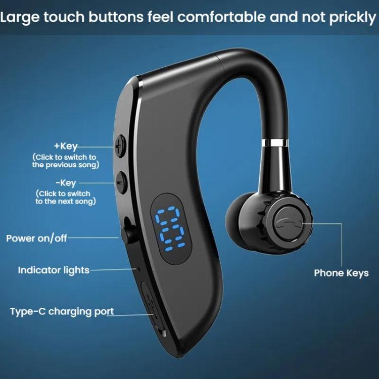 On-Ear Business Digital Display Bluetooth Earphone, V18