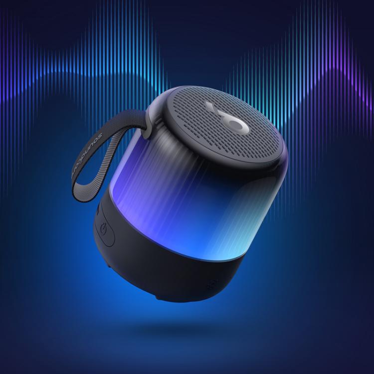 ANKER A3136 Soundcore Glow Mini Neon Subwoofer Wireless Bluetooth Small Speaker, A3136