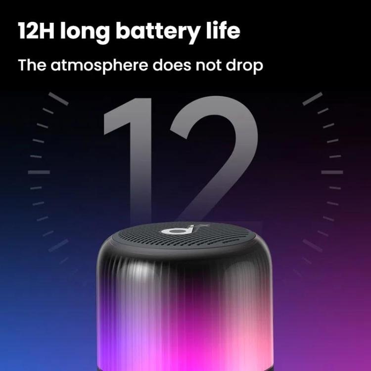 ANKER A3136 Soundcore Glow Mini Neon Subwoofer Wireless Bluetooth Small Speaker, A3136