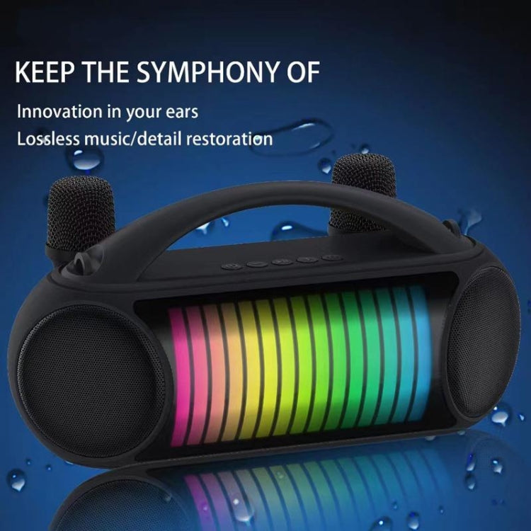 NewRixing NR-222 Portable Outdoor Dual Mic Colorful Wireless Bluetooth Speaker