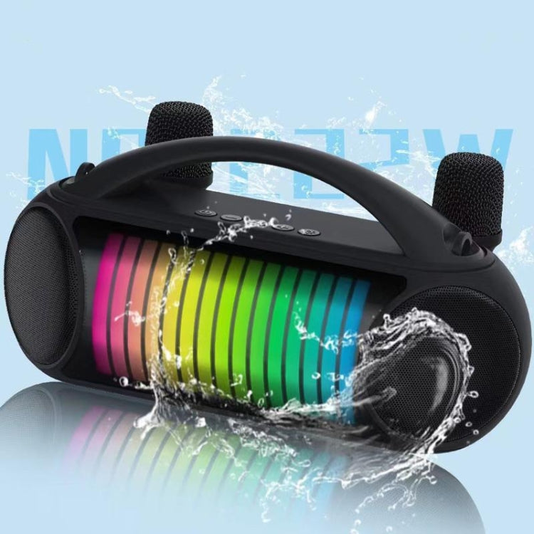 NewRixing NR-222 Portable Outdoor Dual Mic Colorful Wireless Bluetooth Speaker