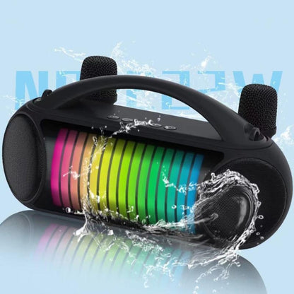 NewRixing NR-222 Portable Outdoor Dual Mic Colorful Wireless Bluetooth Speaker