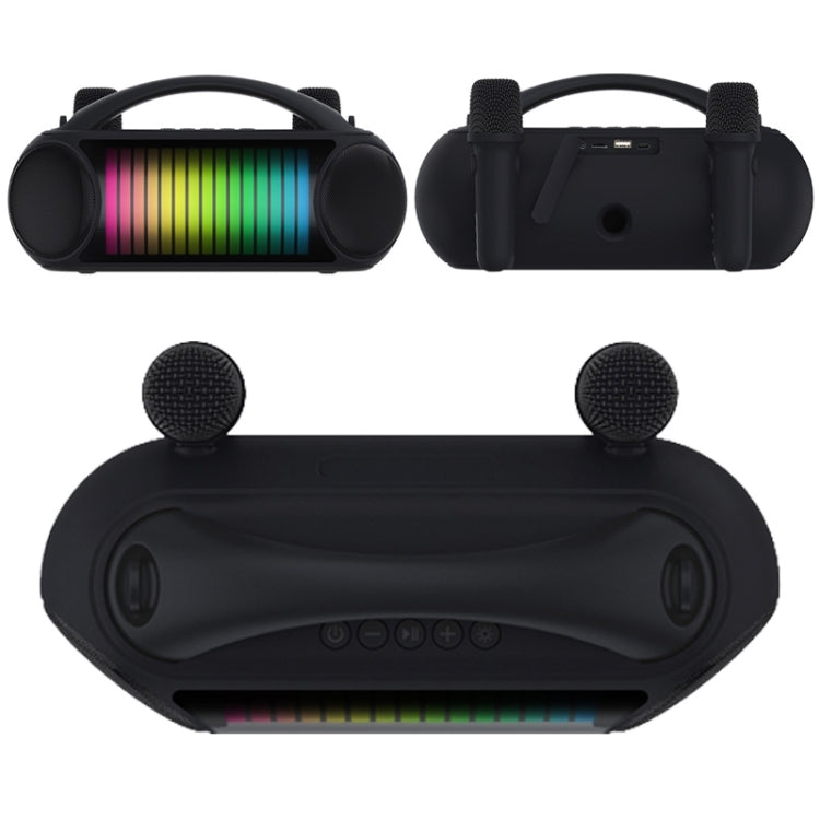 NewRixing NR-222 Portable Outdoor Dual Mic Colorful Wireless Bluetooth Speaker