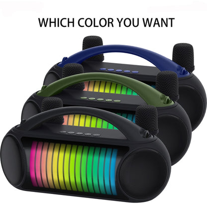 NewRixing NR-222 Portable Outdoor Dual Mic Colorful Wireless Bluetooth Speaker