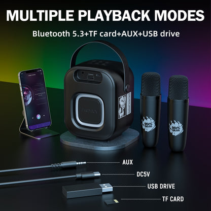 ONIKUMA L7 5W Karaoke Bluetooth Speaker with 2 Microphones