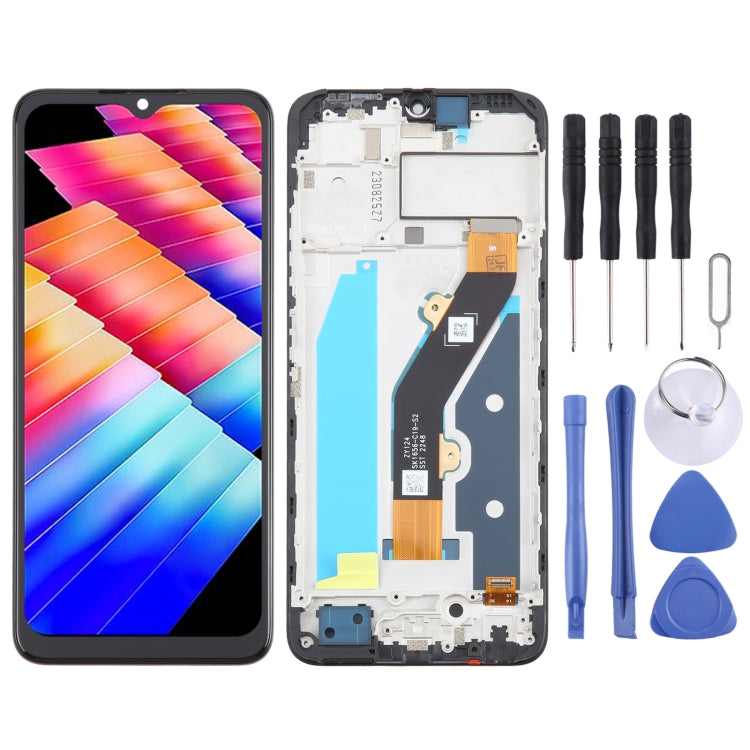 OEM LCD Screen Digitizer Full Assembly With Frame, For Infinix Hot 30i X669