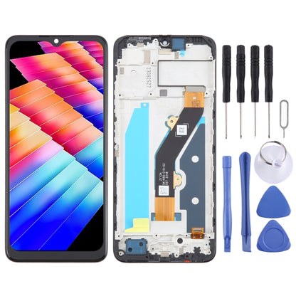 OEM LCD Screen Digitizer Full Assembly With Frame, For Infinix Hot 30i X669