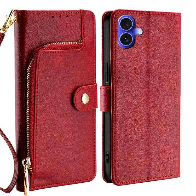 Zipper Bag Leather Phone Case, For iPhone 16e, For iPhone 16 Pro Max, For iPhone 16 Pro, For iPhone 16 Plus, For iPhone 16