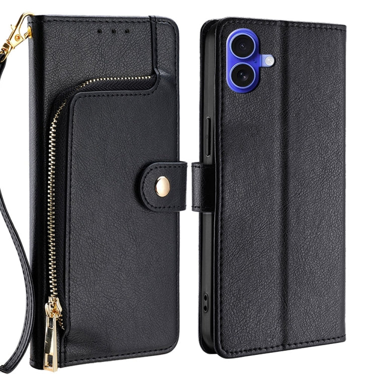 Zipper Bag Leather Phone Case, For iPhone 16e, For iPhone 16 Pro Max, For iPhone 16 Pro, For iPhone 16 Plus, For iPhone 16